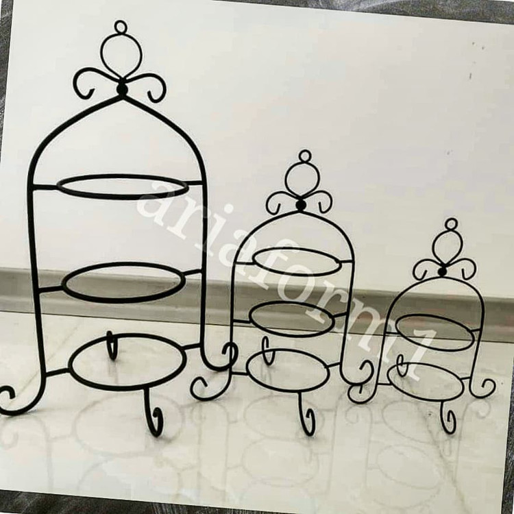 استند میوه و شیرینی خوری پذیرایی سه طبقه